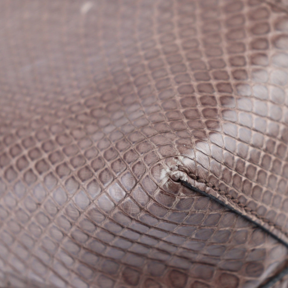 Gucci Python Brown Horsebit Purple Bag - image 5